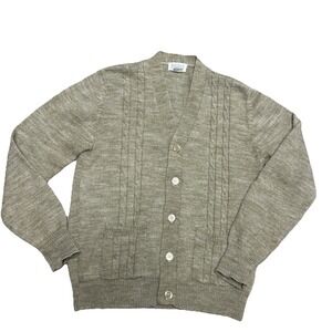 Vintage Grandpa Cardigan Sweater Mens M Button Front Tarleton Knit Thin Light